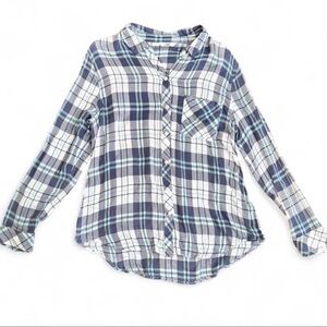 Plaid Kids Shirt - Blue and White